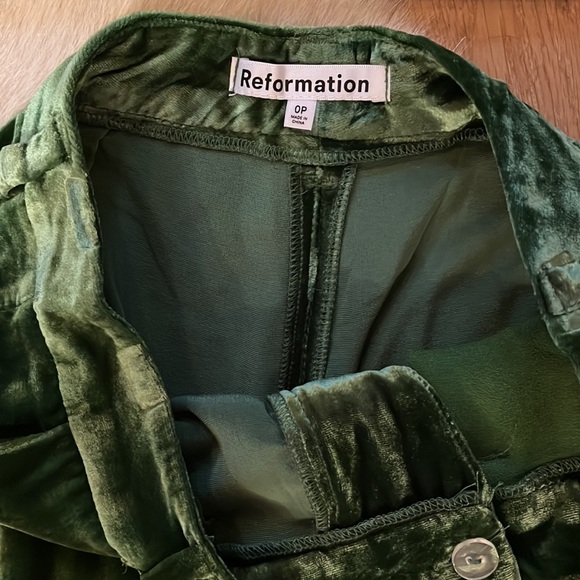 Reformation Wes Velvet Wide Leg Pants - Picture 4 of 7